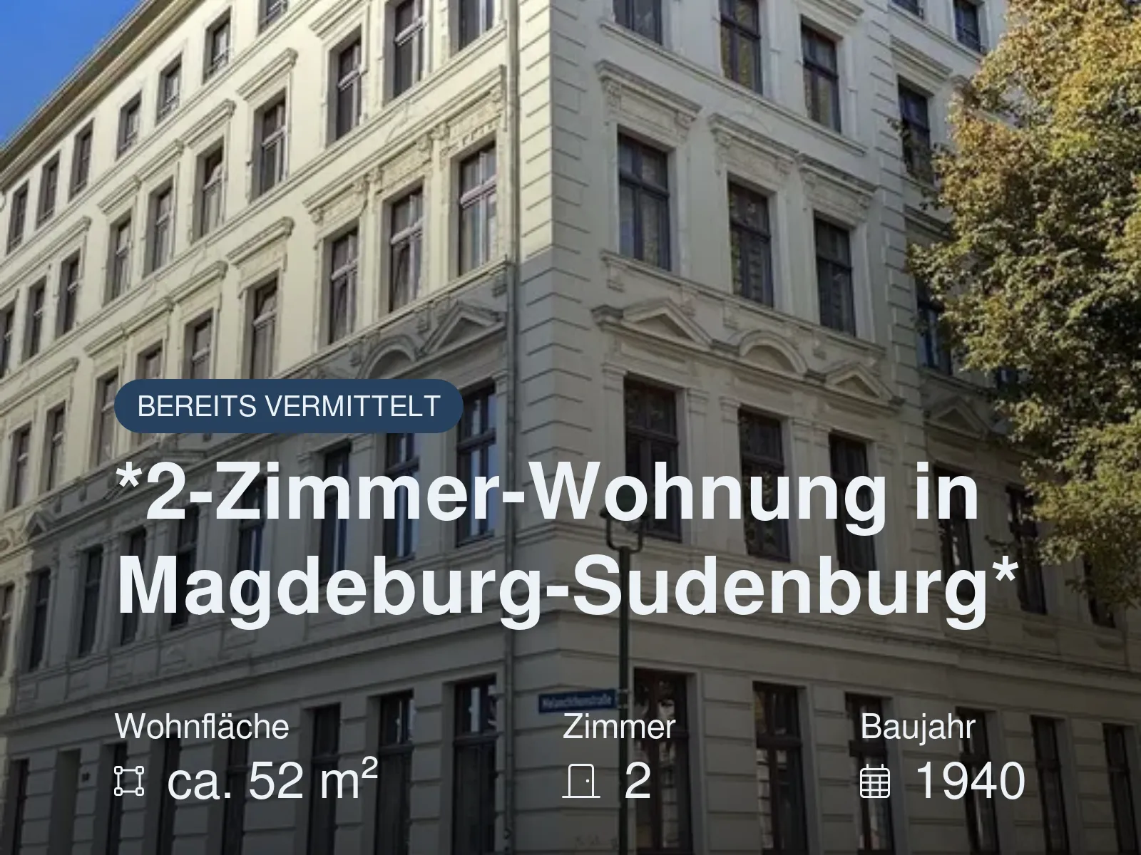 Nicht mehr verfügbar: *2-Zimmer-Wohnung in Magdeburg-Sudenburg*