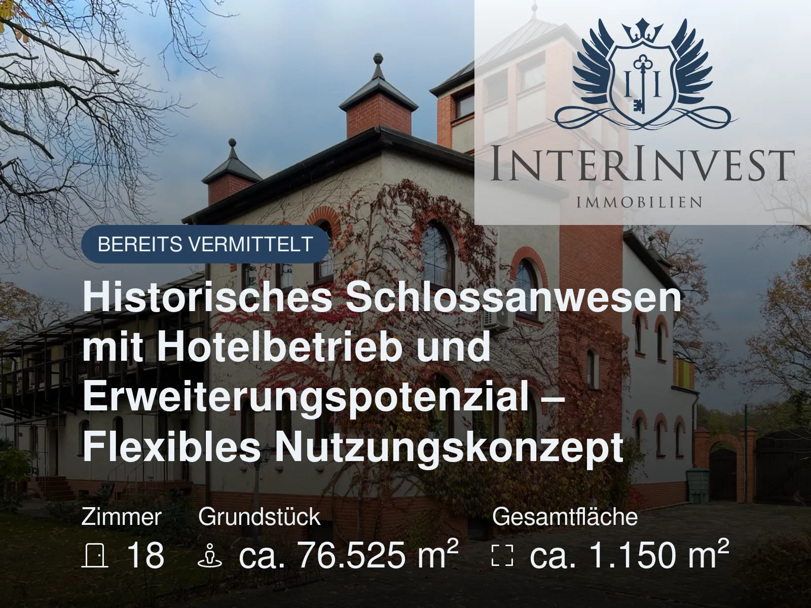 Nicht mehr verfügbar: Historisches Schlossanwesen mit Hotelbetrieb und Erweiterungspotenzial – Flexibles Nutzungskonzept
