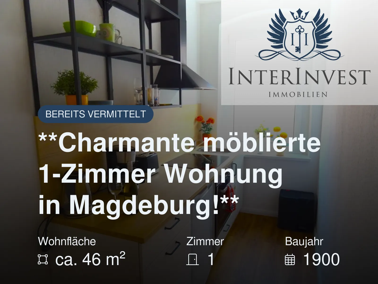 Nicht mehr verfügbar: **Charmante möblierte 1-Zimmer Wohnung in Magdeburg!**