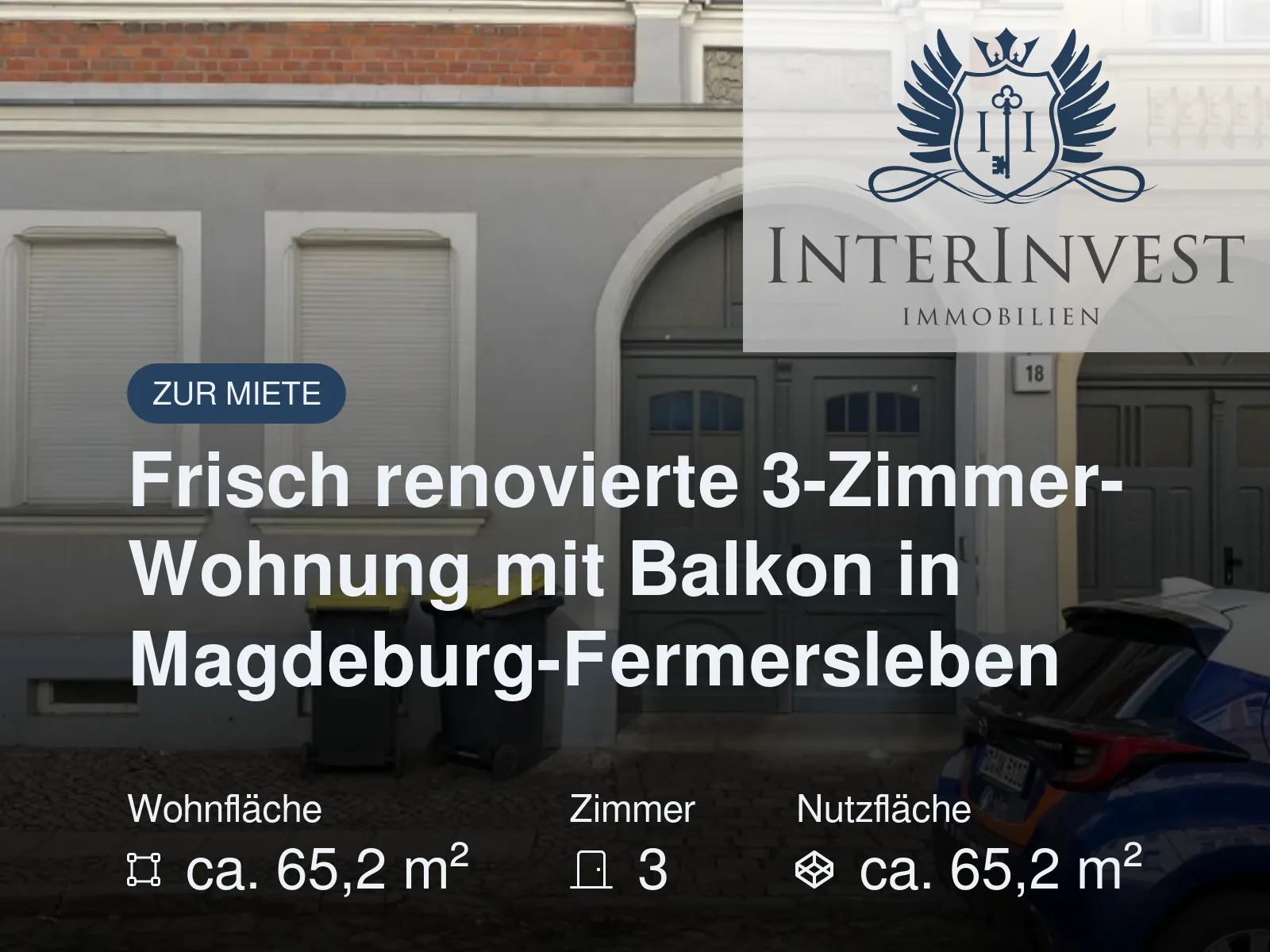 Neu im Angebot: Frisch renovierte 3-Zimmer-Wohnung mit Balkon in Magdeburg-Fermersleben