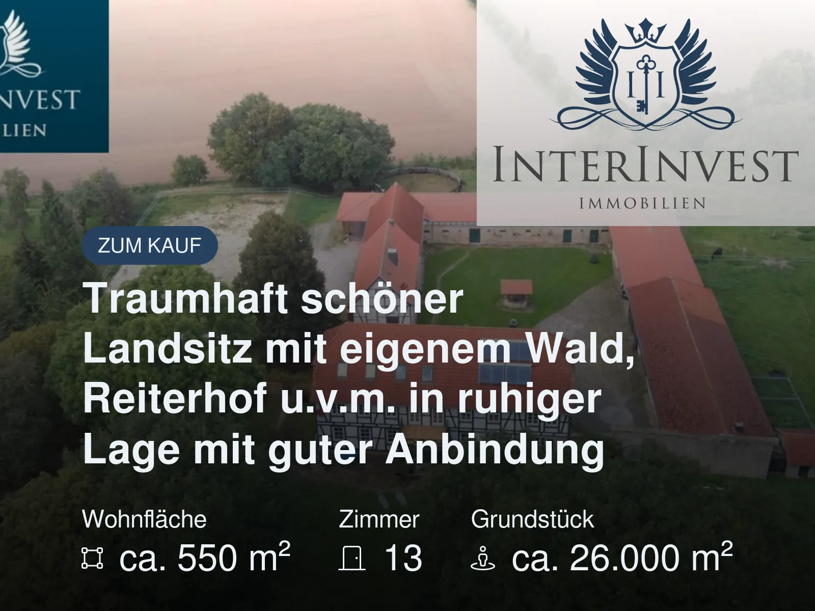 Neu im Angebot: Traumhaft schöner Landsitz mit eigenem Wald, Reiterhof u.v.m. in ruhiger Lage mit guter Anbindung