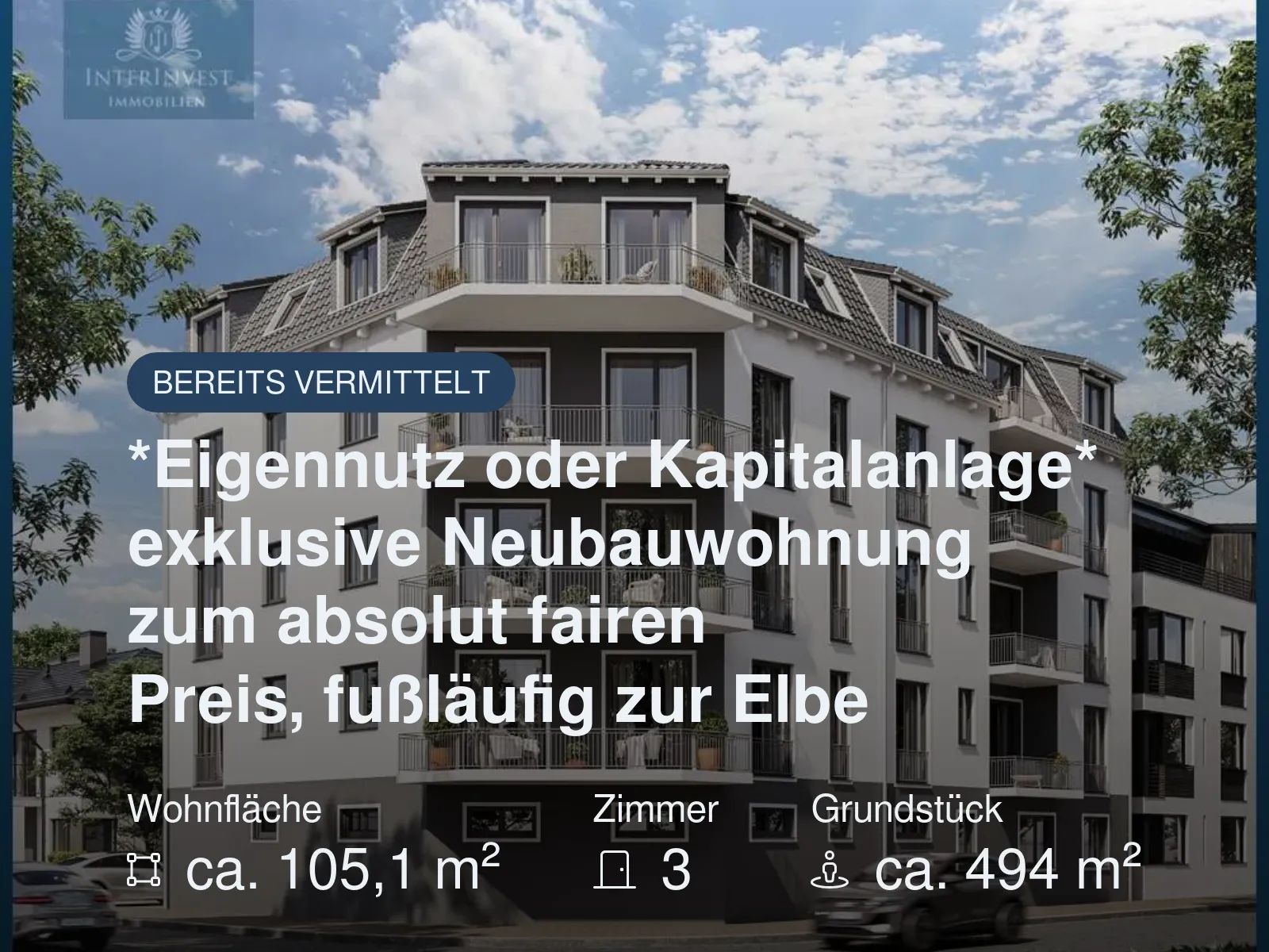 Nicht mehr verfügbar: *Eigennutz oder Kapitalanlage* exklusive Neubauwohnung zum absolut fairen Preis, fußläufig zur Elbe