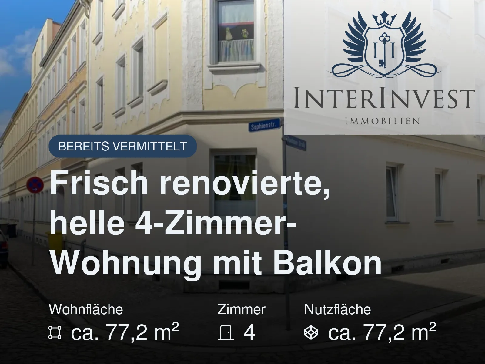 Nicht mehr verfügbar: Frisch renovierte, helle 4-Zimmer-Wohnung mit Balkon