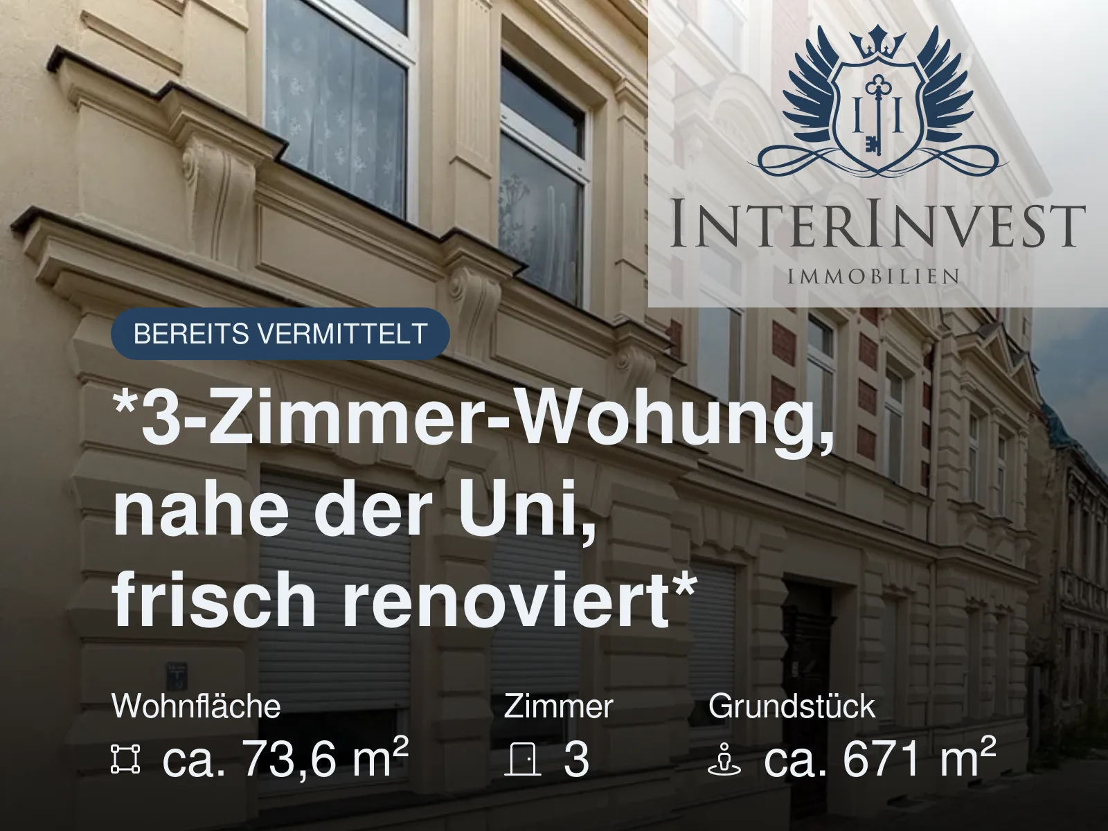 Nicht mehr verfügbar: *3-Zimmer-Wohung, nahe der Uni, frisch renoviert*