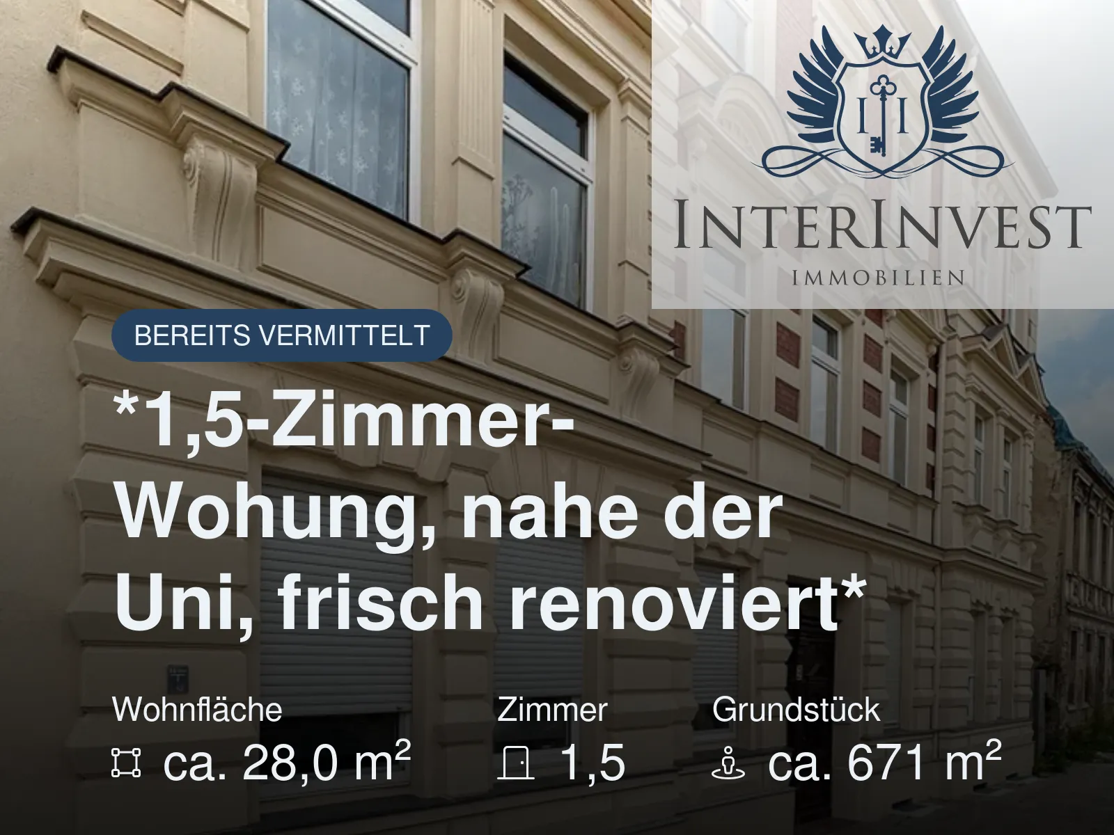 Nicht mehr verfügbar: *1,5-Zimmer-Wohung, nahe der Uni, frisch renoviert*