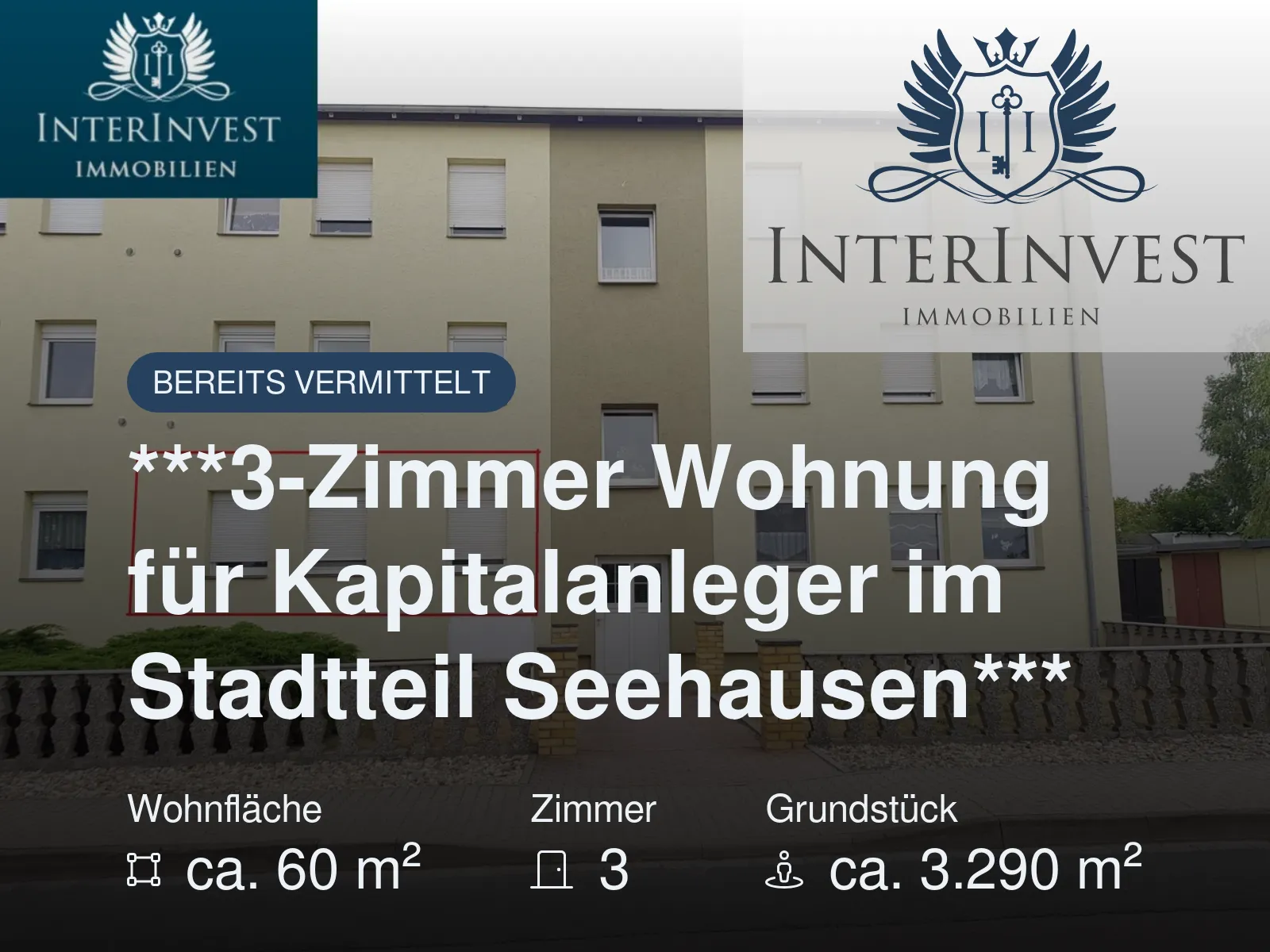 Nicht mehr verfügbar: ***3-Zimmer Wohnung für Kapitalanleger im Stadtteil Seehausen***