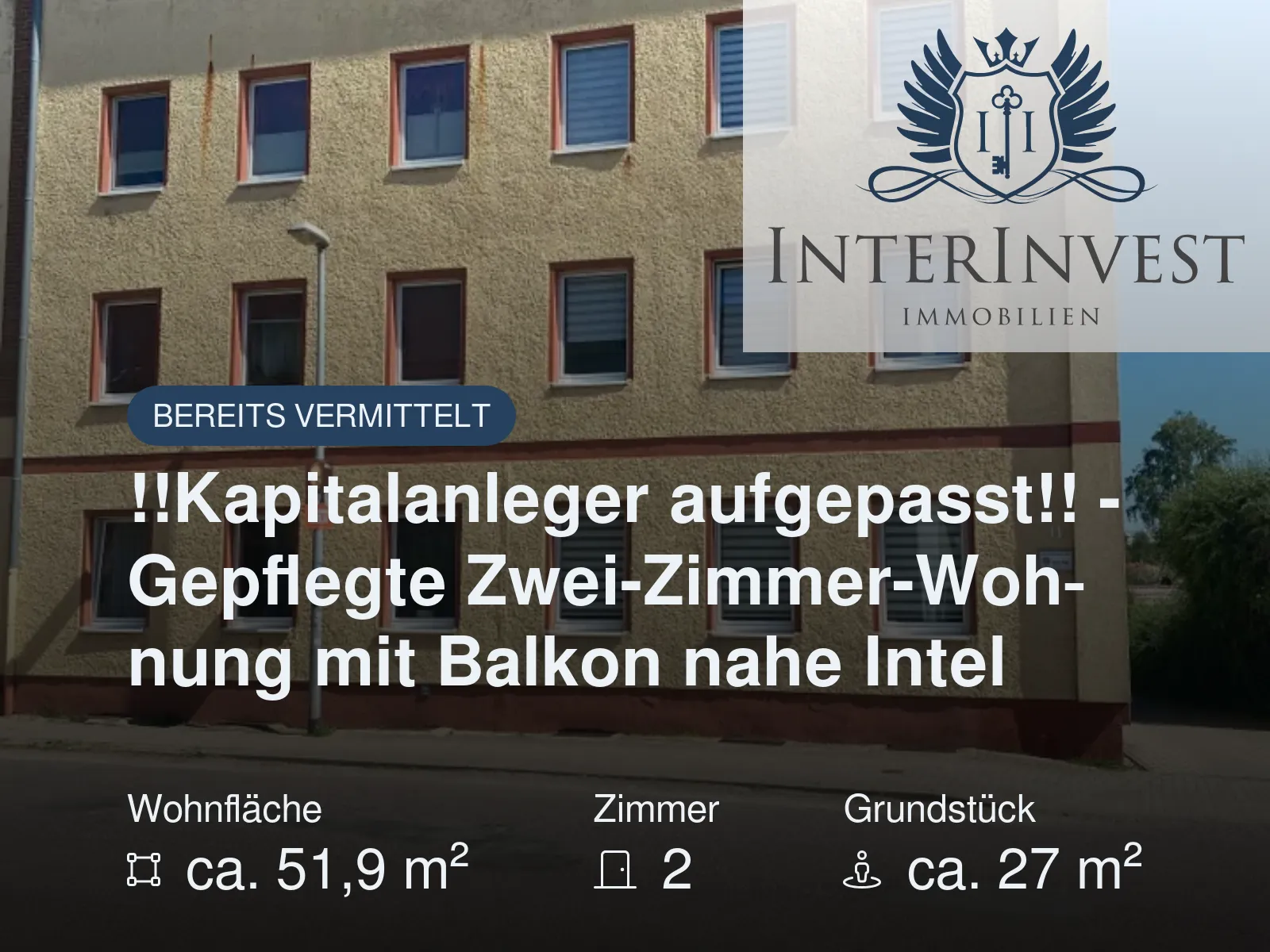 Nicht mehr verfügbar: !!Kapitalanleger aufgepasst!! – Gepflegte Zwei-Zimmer-Wohnung mit Balkon nahe Intel