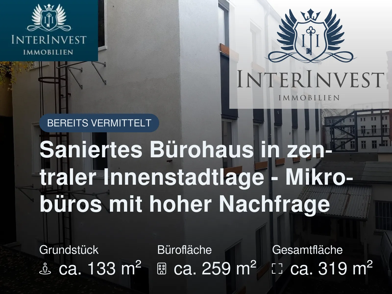Nicht mehr verfügbar: Saniertes Bürohaus in zentraler Innenstadtlage – Mikrobüros mit hoher Nachfrage
