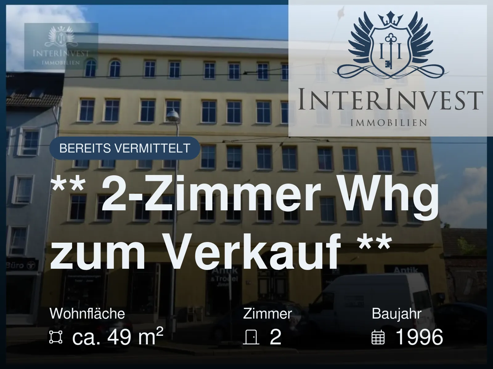 Nicht mehr verfügbar: ** 2-Zimmer Whg zum Verkauf **