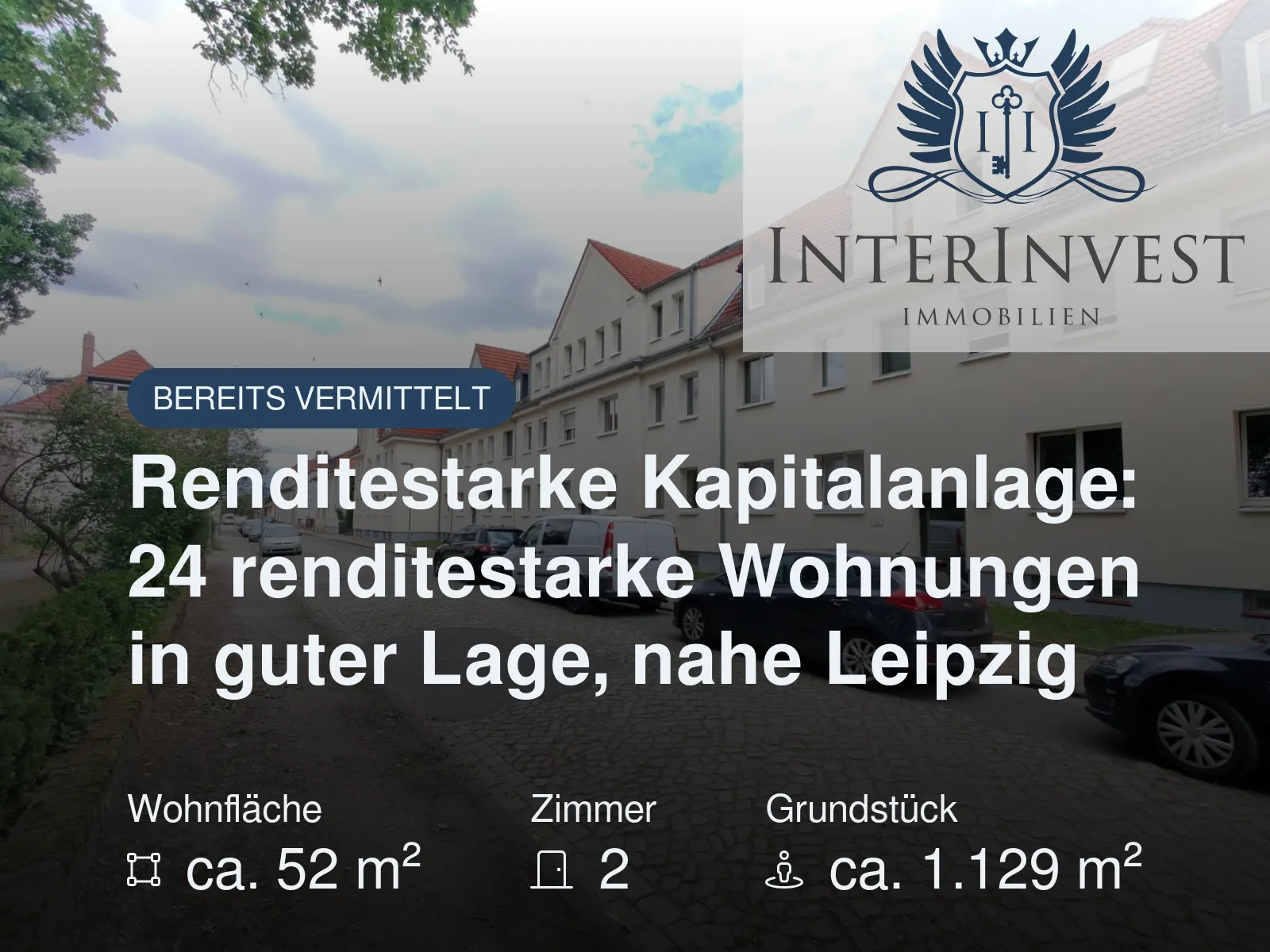 Nicht mehr verfügbar: Renditestarke Kapitalanlage: 24 renditestarke Wohnungen in guter Lage, nahe Leipzig