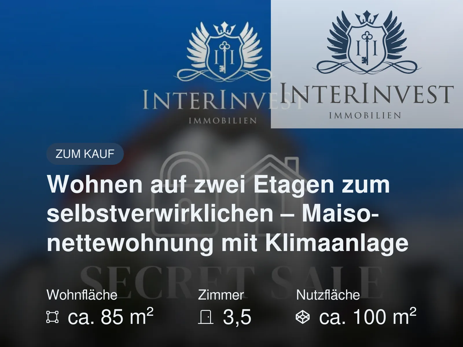 Neu im Angebot: Wohnen auf zwei Etagen zum selbstverwirklichen – Maisonettewohnung mit Klimaanlage
