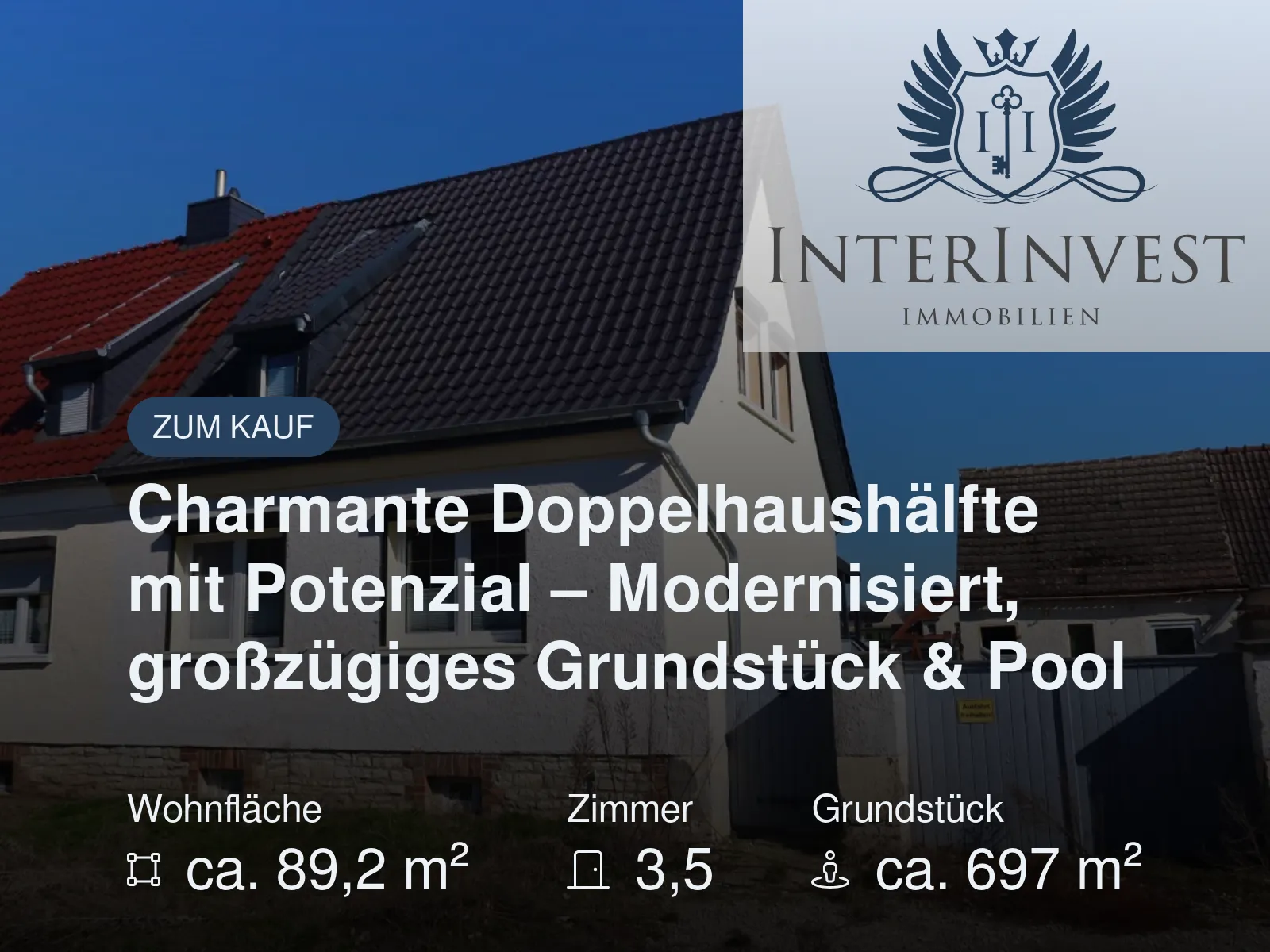 Neu im Angebot: Charmante Doppelhaushälfte mit Potenzial – Modernisiert, großzügiges Grundstück & Pool
