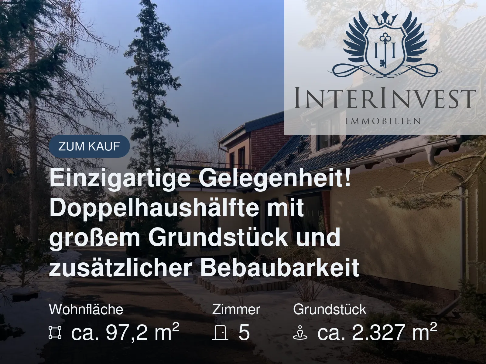 Neu im Angebot: Einzigartige Gelegenheit! Doppelhaushälfte mit großem Grundstück und zusätzlicher Bebaubarkeit