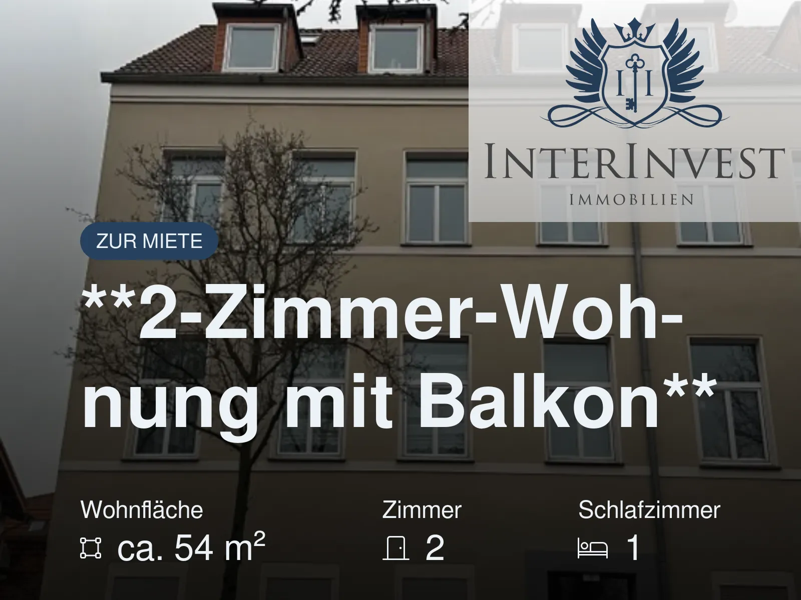 Neu im Angebot: **2-Zimmer-Wohnung mit Balkon**