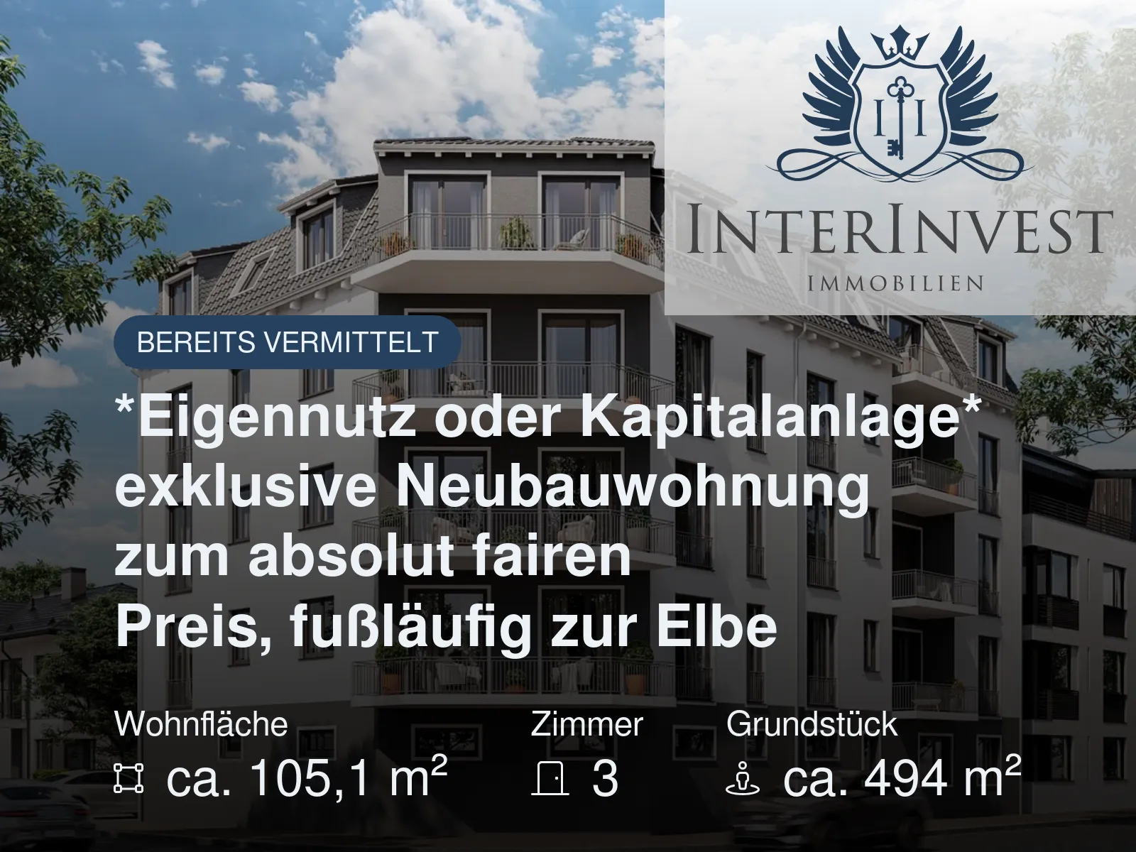 Nicht mehr verfügbar: *Eigennutz oder Kapitalanlage* exklusive Neubauwohnung zum absolut fairen Preis, fußläufig zur Elbe