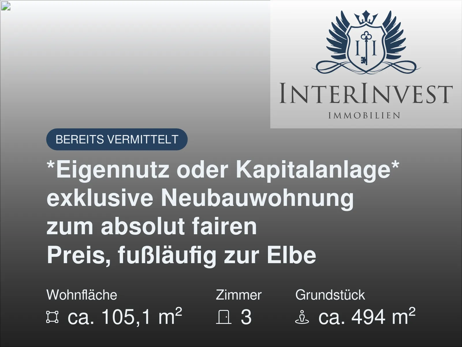 Nicht mehr verfügbar: *Eigennutz oder Kapitalanlage* exklusive Neubauwohnung zum absolut fairen Preis, fußläufig zur Elbe