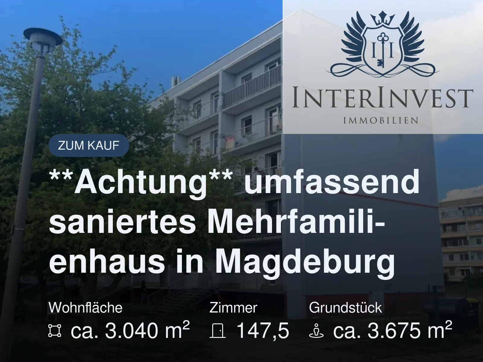Neu im Angebot: **Achtung** umfassend saniertes Mehrfamilienhaus in Magdeburg