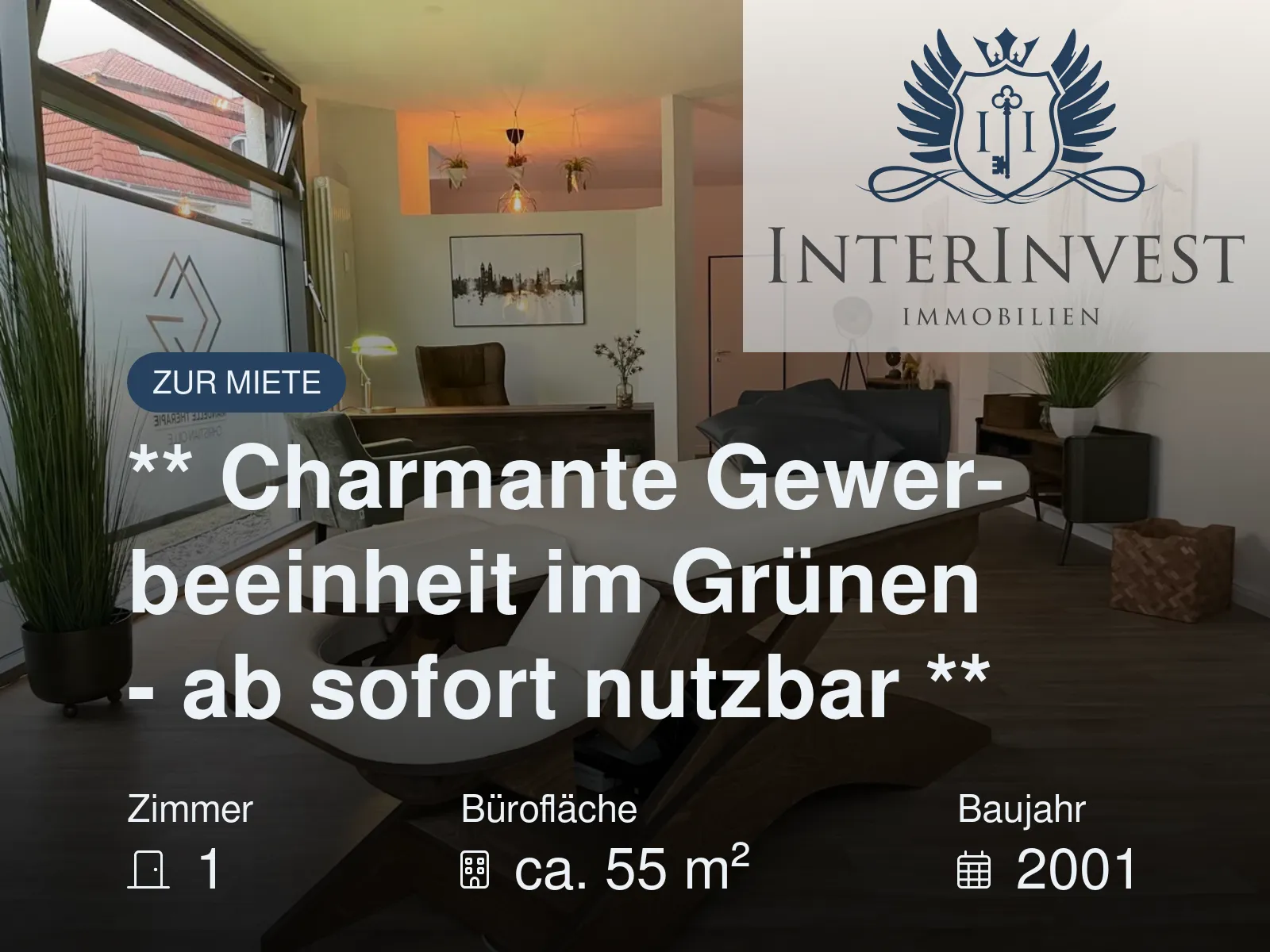 Neu im Angebot: ** Charmante Gewerbeeinheit im Grünen – ab sofort nutzbar **