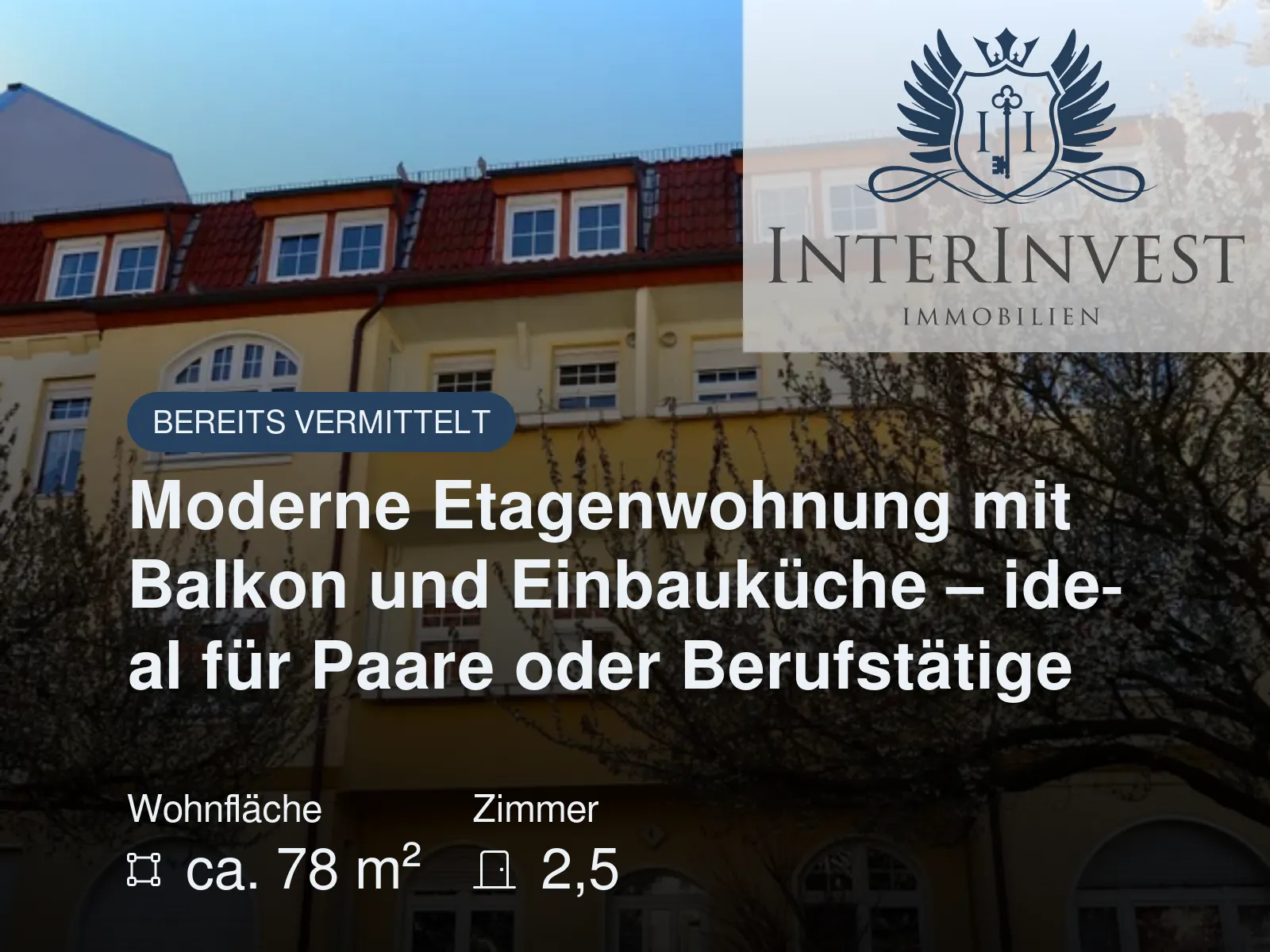 Nicht mehr verfügbar: Moderne Etagenwohnung mit Balkon und Einbauküche – ideal für Paare oder Berufstätige