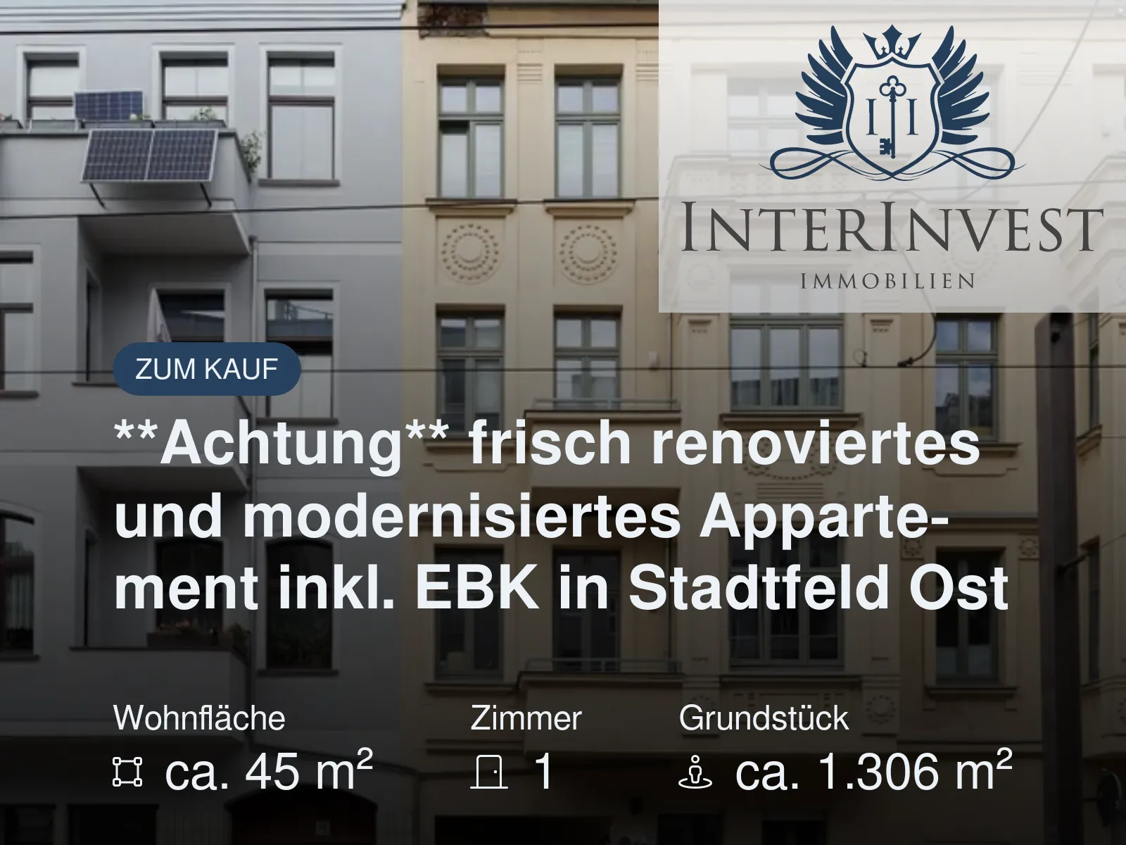 Neu im Angebot: **Achtung** frisch renoviertes und modernisiertes Appartement inkl. EBK in Stadtfeld Ost