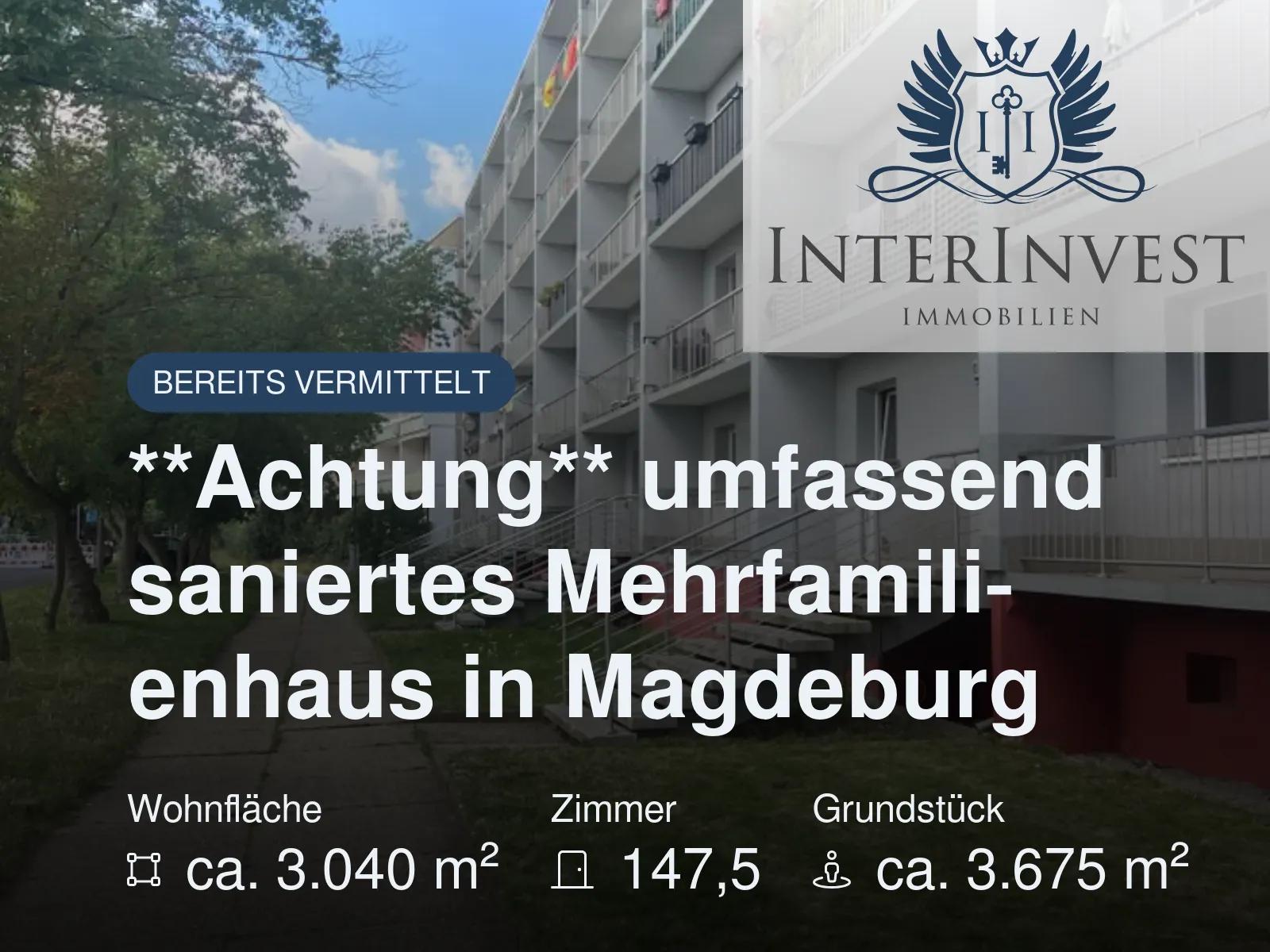 Nicht mehr verfügbar: **Achtung** umfassend saniertes Mehrfamilienhaus in Magdeburg