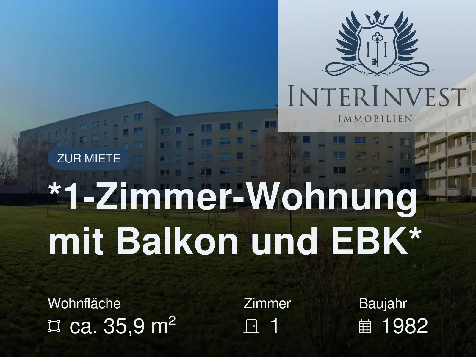 Neu im Angebot: *1-Zimmer-Wohnung mit Balkon und EBK*