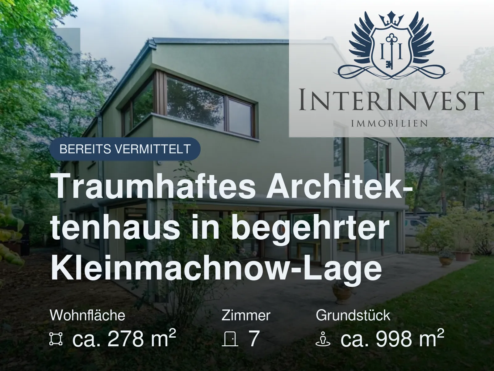 Nicht mehr verfügbar: Traumhaftes Architektenhaus in begehrter Kleinmachnow-Lage