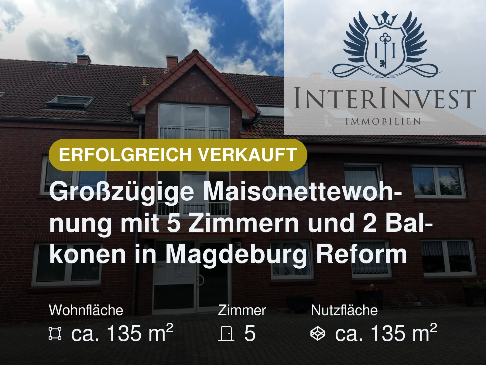 Neu im Angebot: Großzügige Maisonettewohnung mit 5 Zimmern und 2 Balkonen in Magdeburg Reform