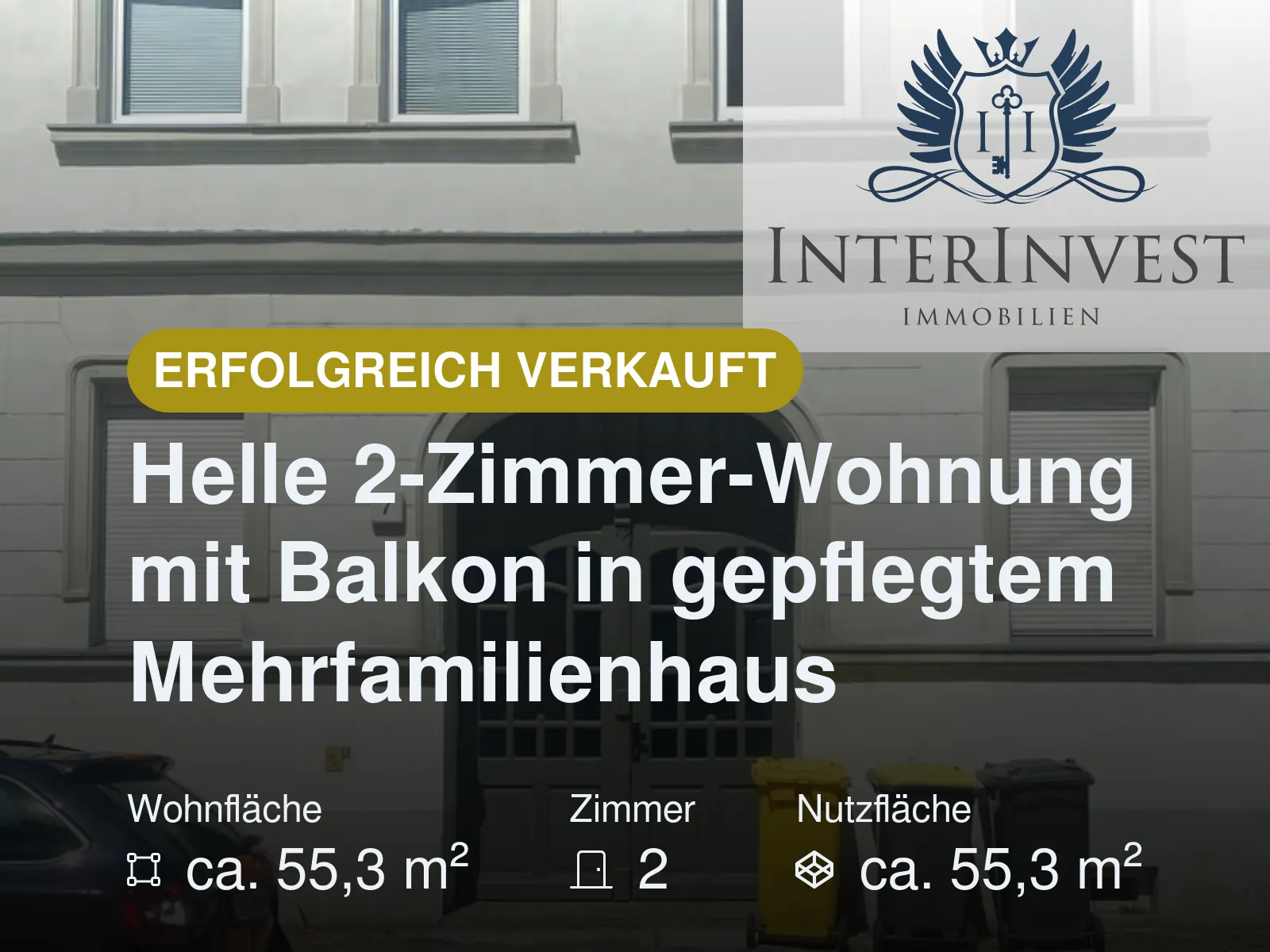 Nicht mehr verfügbar: Helle 2-Zimmer-Wohnung mit Balkon in gepflegtem Mehrfamilienhaus
