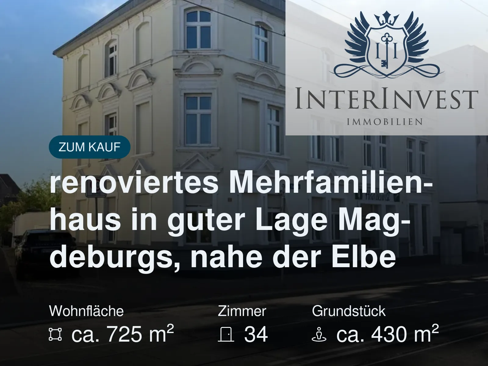 Neu im Angebot: *Steuersparmodell* Denkmal-Villa mit AFA zum sanieren, für Entwickler oder Liebhaber